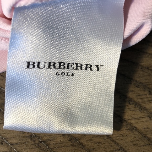 Burberry Golf Novo Check Plaid Collar Soft Pink White trim. Course 2 cocktails! - Picture 16 of 17